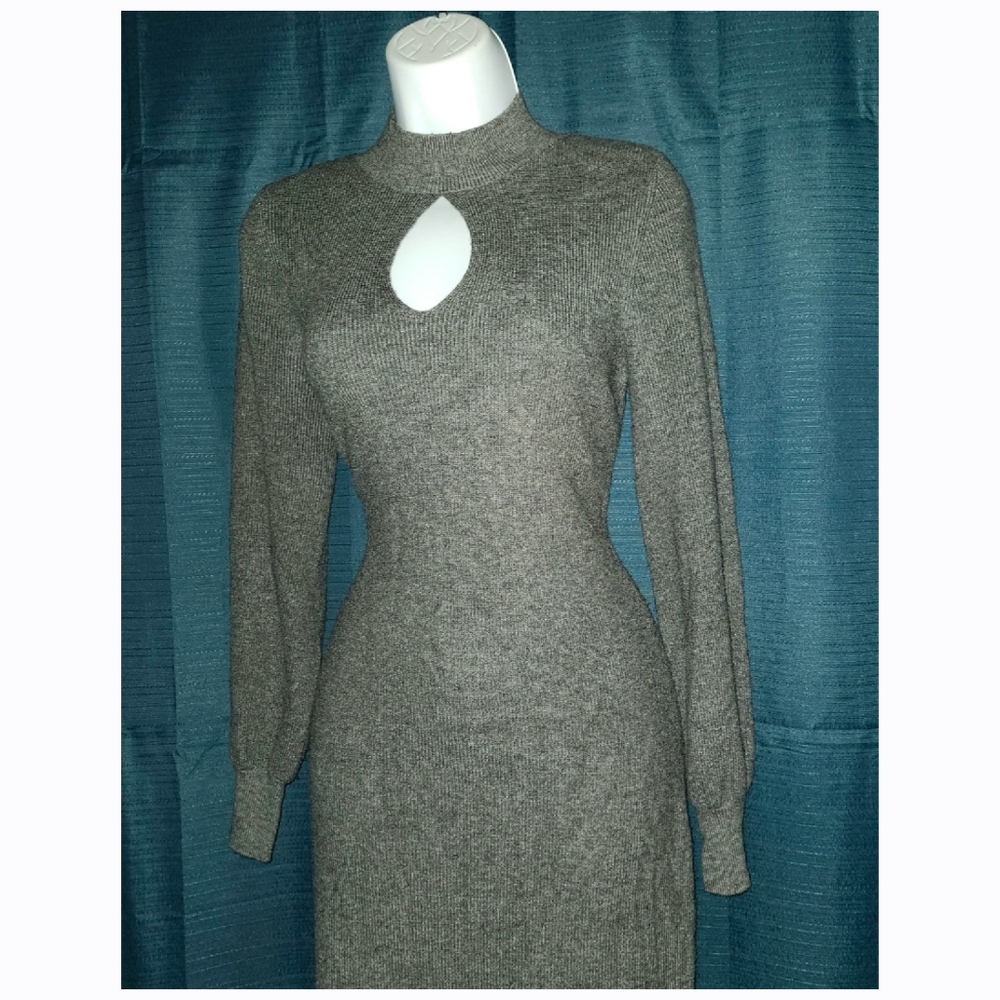 Vince Camuto Gray Sweater Dress - Picture 2 of 4